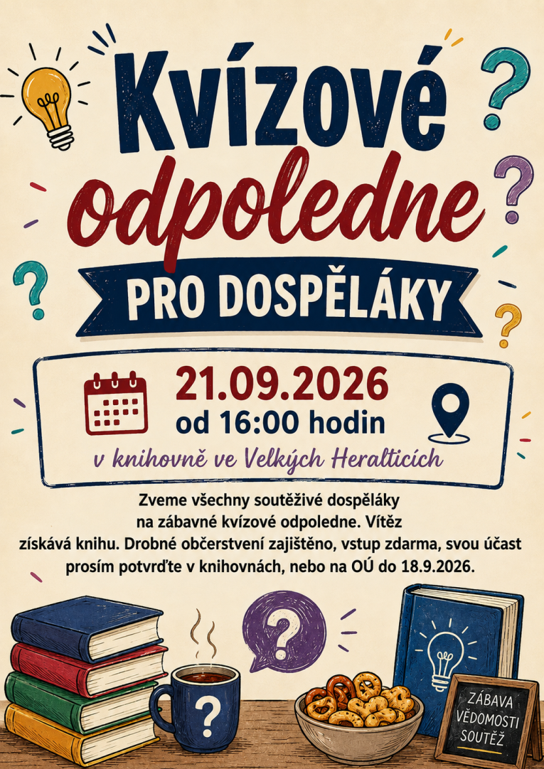 kvízové odpoledne pro&nbsp;dospěláky