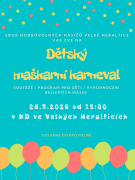 Dětský maškarní karneval 28.3.2026 od 15:00 hod v KD Velké Heraltice