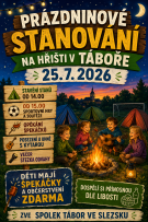 Prázdninové stanování na hřišti v Táboře 25.7.2026